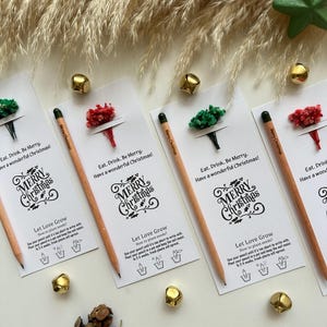 Christmas Favor, Plantable Favor For Wedding Guests, Personalized seed pencil, Thank You Favors , Custom Pencil Favors For Guest