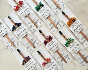 Personalized recyclable Wedding Favors, sustainable Wedding Favors For Guests, Eco Friendly Pencil Favors For Guests, Wedding Pencil Gifts