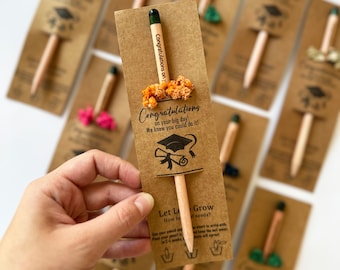 Personalized College Graduation Pencil Gifts, Flower Seed Pencil Favors For Graduation Party, Graduation Ceremony Plantable Pencil Gifts