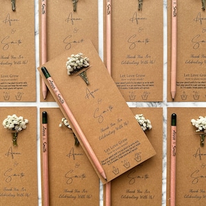 Personalized Wedding Gifts, Customizable Wedding Favor For Guests, Wedding Thank You Favors, seed pencils, Save The Date