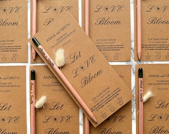 Custom Pencils For Wedding Bulk Favors, Recycle Favors For Wedding Guest, Eco Friendly Gifts, Engraved Pencil Guest Favors, Save The Date