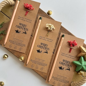 Recycled Christmas Pencil Gifts, Plantable Christmas Favors, Personalized Seed Pencil For Xmas Party, Custom Christmas Gifts For Guests