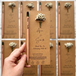 Bomboniere personalizzate per matrimonio a forma di matita, bomboniere ecologiche per matrimonio, bomboniere con matite piantabili per feste di matrimonio, bomboniere con matite in fiore, matrimonio
