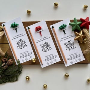 Christmas Seed Pencil Favors: Personalized Seed Pencil for Guests, Holiday Present