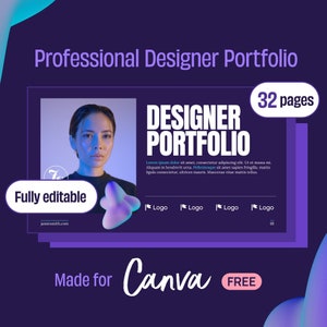 Modelo de portfólio de designer > Modelo de portfólio de design Canva > Portfólio de design gráfico UI UX > CV > Currículo > Curriculum Vitae