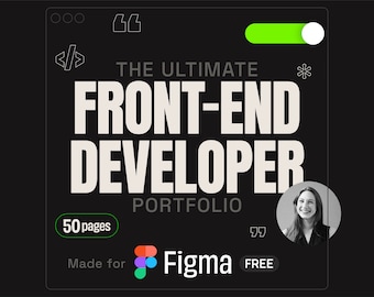 Moderne Front-End-Entwickler-Portfolio-Vorlage für Figma (Digitaler Download)