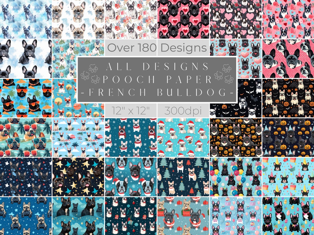 French Bulldog Papers Ultimate Bundle Dog Digital Papers Etsy