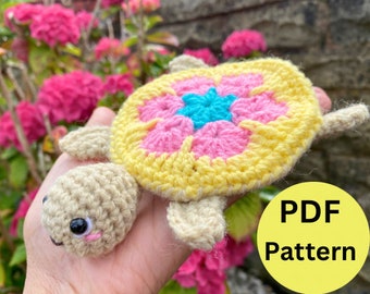 Crochet Turtle Keychain plushies turtle PDF pattern granny square pattern turtle pattern tortoise easy pattern keychains crochet accessories