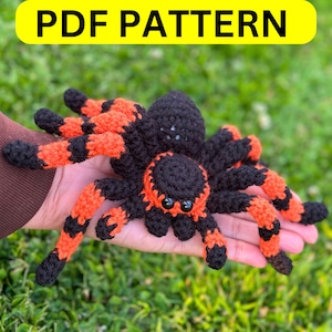 crochet spider, spider for Halloween , creepy gifts ,  Halloween wall hanging , plushies, handmade gifts , spider web , amigurumi scary toy