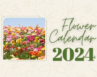 Calendrier 2024 des fleurs du mois de naissance