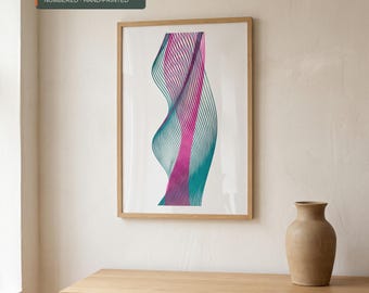 Abstract Riso Print | Minimalist Geometric Wall Art | Limited Edition
