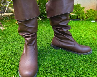 LARP Leather Boots, Medieval Renaissance Costume