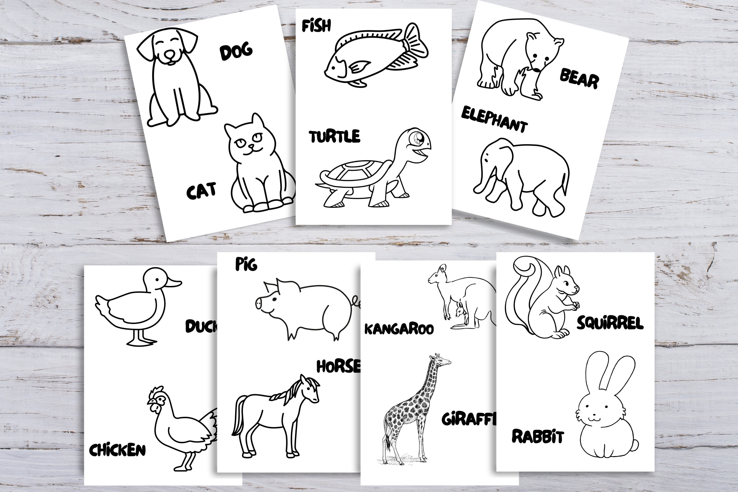 10 Pets Coloring Pages for Kids, Coloring Pages, Animals Coloring ...