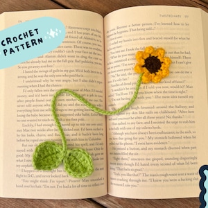 Crochet PATTERN Sunflower Bookmark