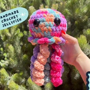 Crochet Jellyfish Plush -  Colour Customisable Amigurumi
