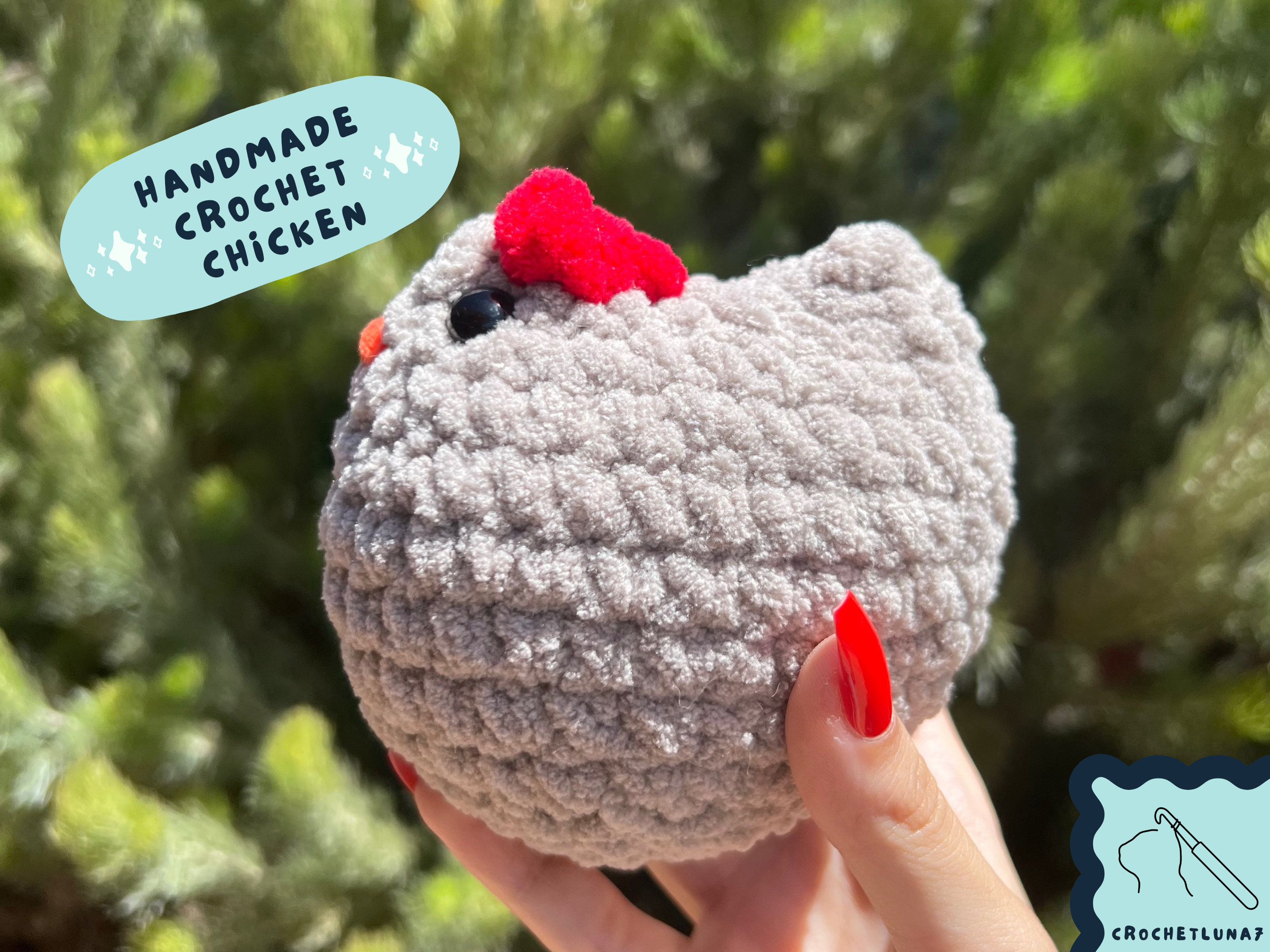 Crochet Chicken Plush - Colour Customisable Amigurumi