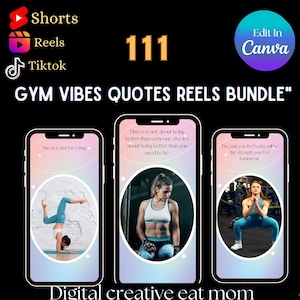 Könnte beinhalten: Drei Handy-Bildschirm-Mockups mit motivierenden Zitaten über Fitness. Der erste Bildschirm sagt "Schweiß ist nur Fett, das weint". Der zweite Bildschirm sagt "Fitness geht nicht darum, besser zu sein als jemand anderes, sondern darum, besser zu sein als du selbst warst". Der dritte Bildschirm sagt "Der Schmerz, den du heute fühlst, wird die Kraft sein, die du morgen spürst".