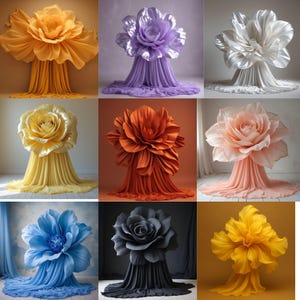 Floral Maternity Digital Backdrop: Flowing Flower Texture Overlay (Digital Download, 3000x3000 px JPEG/PNG