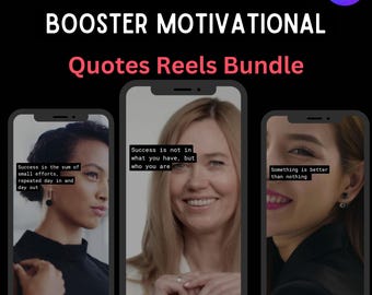 Motivational Quote Video Reels: Canva Templates for Instagram, TikTok (Digital Download)