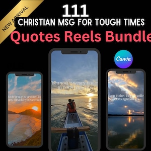 111 Christian Messages Reels Bundle | Bible Verse Reels Bundle I Instagram Reels, Tiktok,Shorts I Editable in Canva | Viral Tiktok Video
