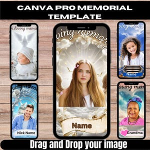 Memorial Design Bundle: Celebration of Life Canva Template (Digital Download)