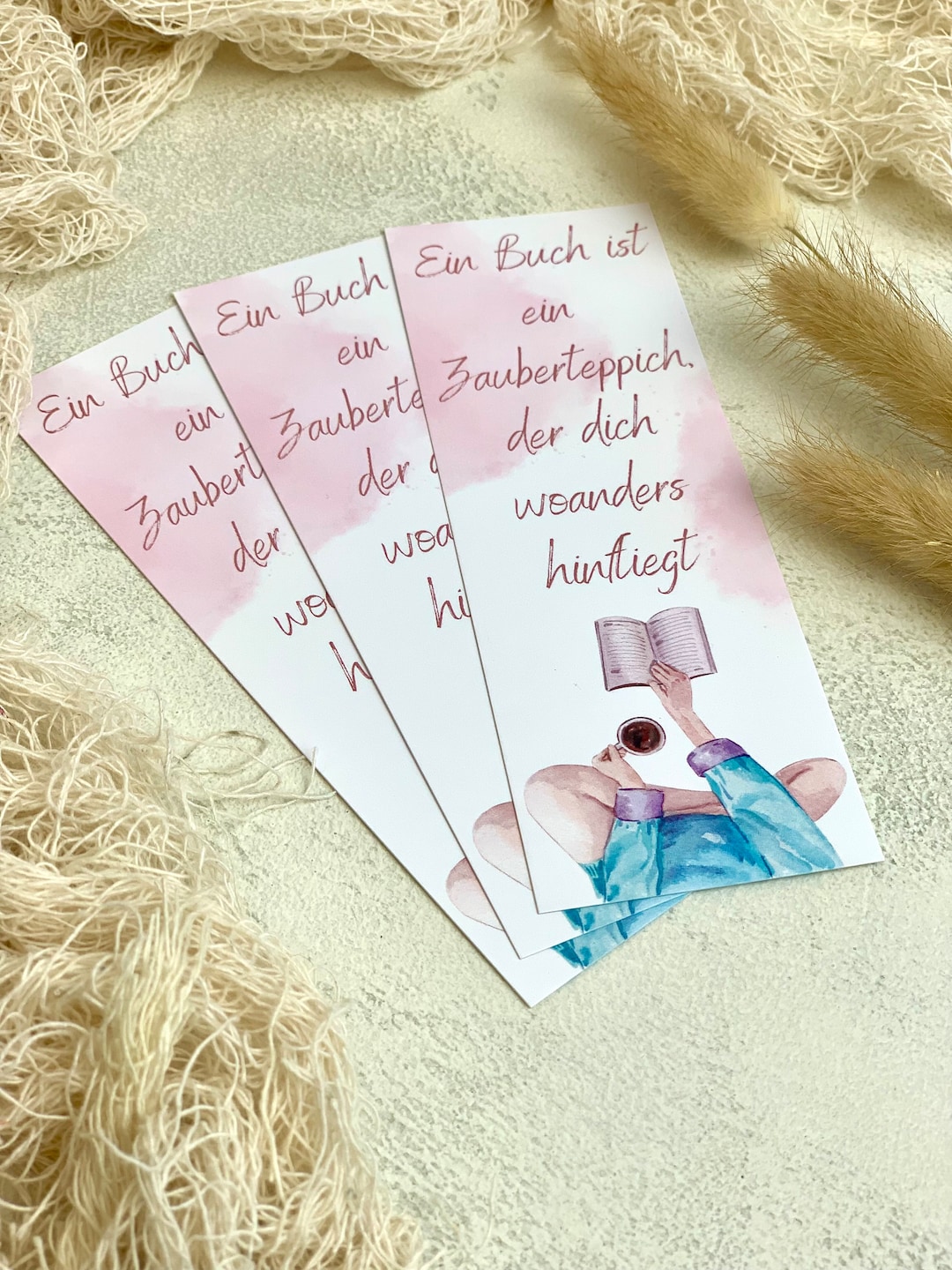Lesezeichen mit schönem Spruch , Geschenk , Mitbringsel, Lesen , Bücher