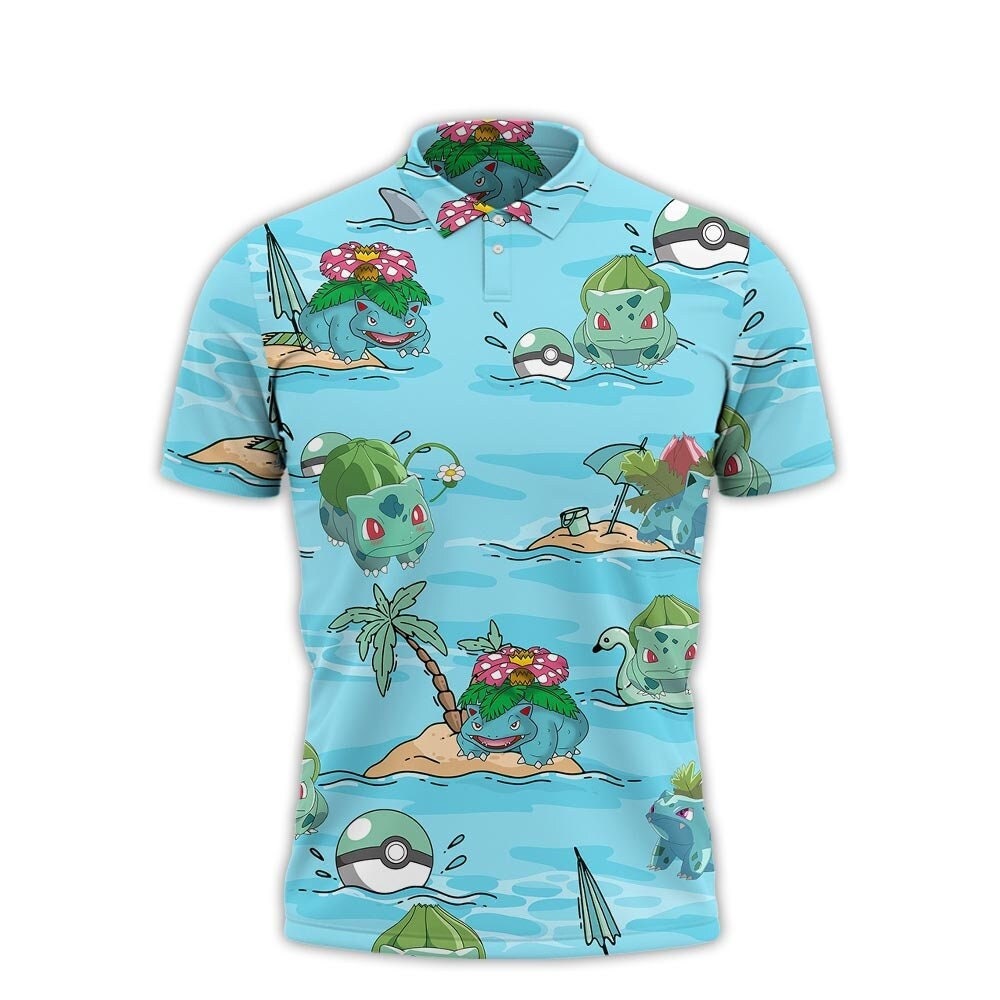 Custom Pokemon Bulbasaur Hawaiian Pattern Hawaii Shirt Aloha Etsy