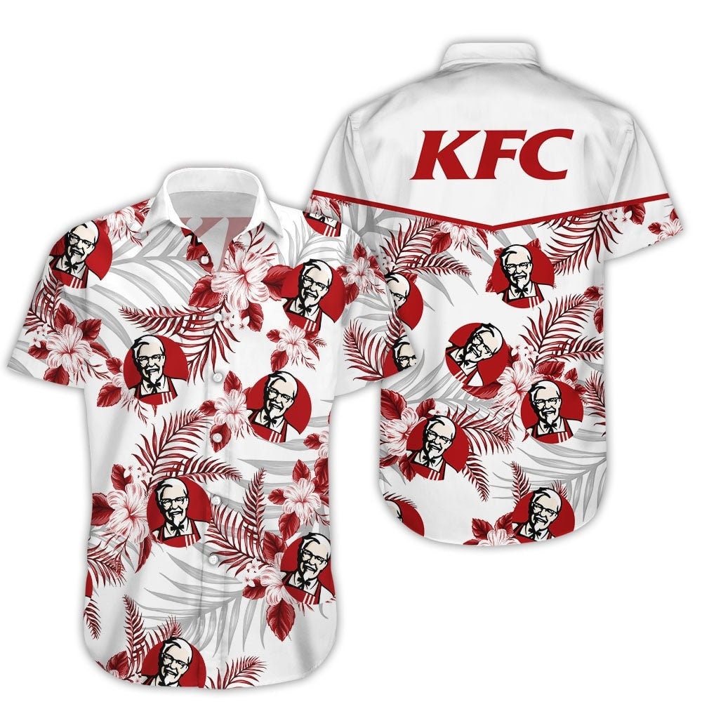Discover KFC Tropical Flower Aloha Hawaiian Shirts