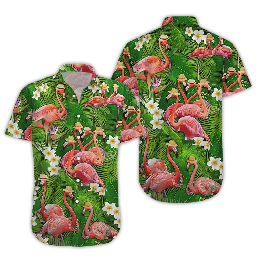 Discover Flamingo Hawaiian Shirt - Stand Tall And Be Fabulous Tropical Flamingo Hawaii Shirt