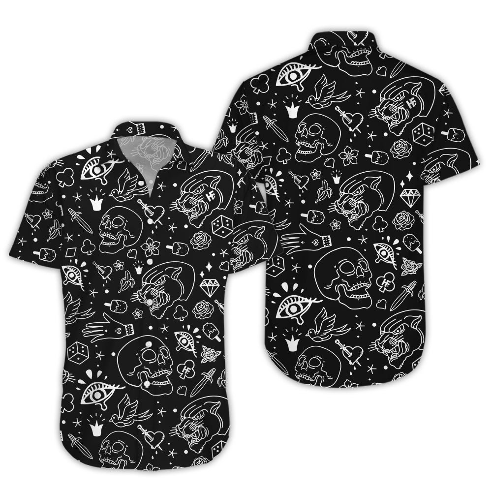 Discover Hawaii Shirt American Traditional Flash Tattoo Skull