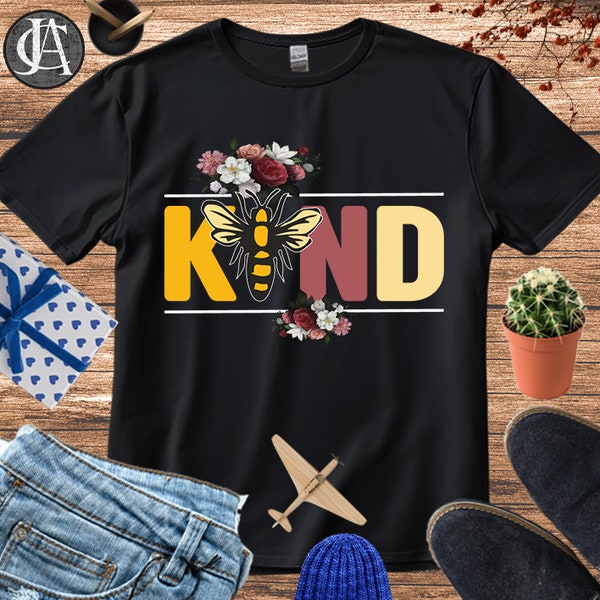 Bee Kind T-Shirt, Retro Be Kind Shirt for Women, Be Kind T Shirt for Her, Cute Be Kind T-Shirt for Gift, Be Kind t-shirt Gift For Her,603