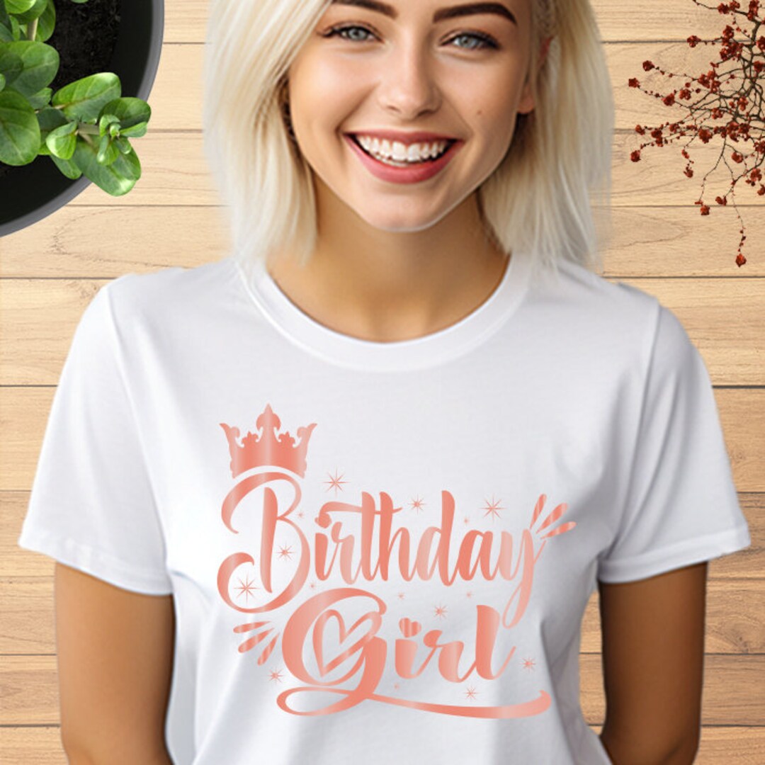 rose gold birthday girl shirt