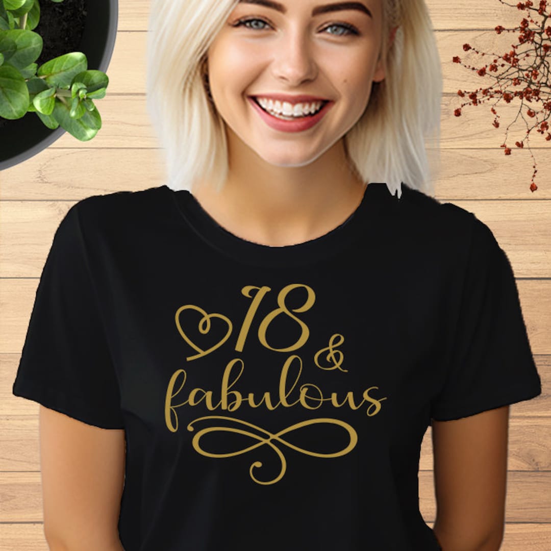 18 & Fabulous Tshirt, 18th Birthday Tshirt, Personalized Birthday Shirt