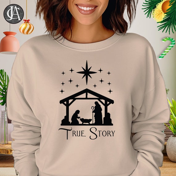 Nativity scene christmas jumper online