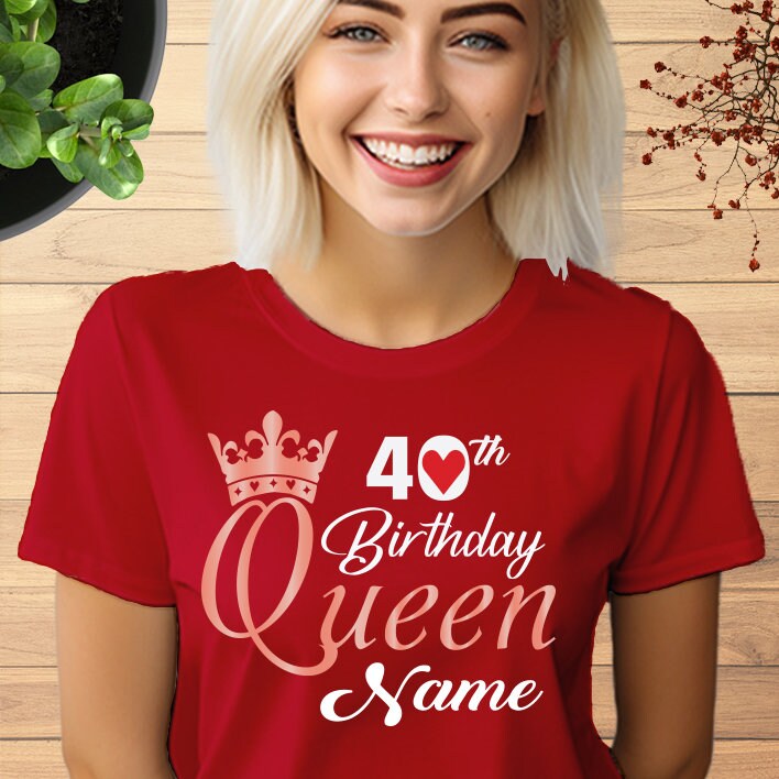 Personalised 40th Birthday T shirt, Custom Name 40th Birthday