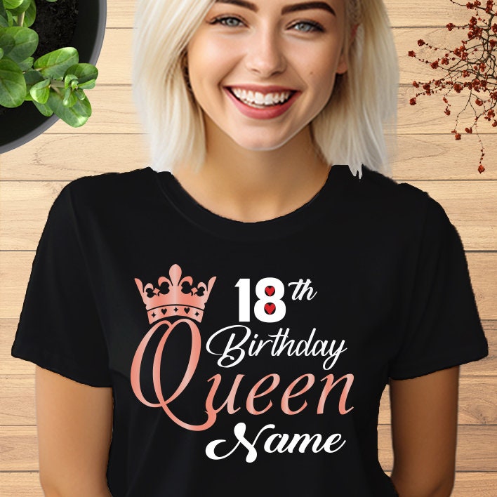 Personalised 18th Birthday T Shirt, Custom Name 18th Birthday T-shirt