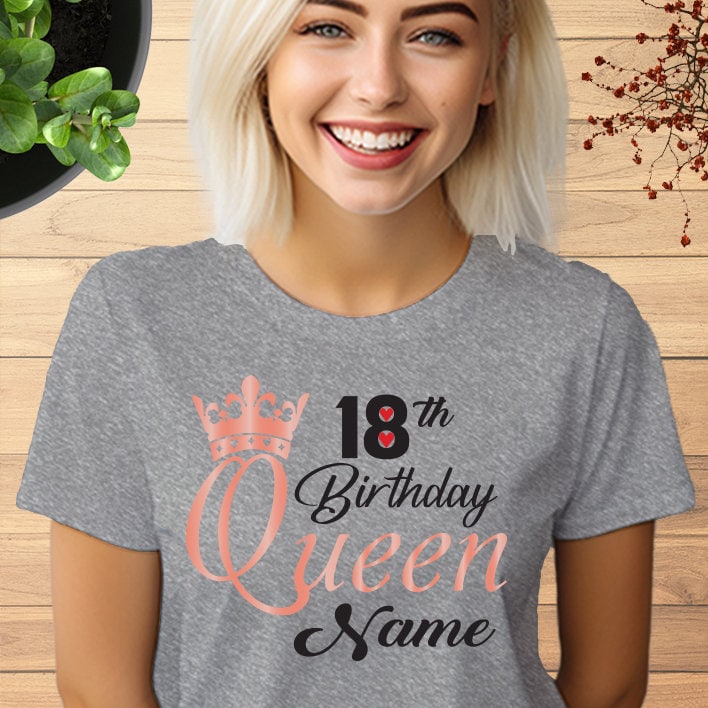 Personalised 18th Birthday T Shirt, Custom Name 18th Birthday T-shirt