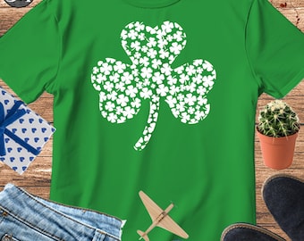 Shamrock Tshirt, St Patrick's Day Shirt, Women's St Patrick's Shirt, Irish St Patrick Day Shamrock Tshirt, Shamrocks Gift Shirt, 3404