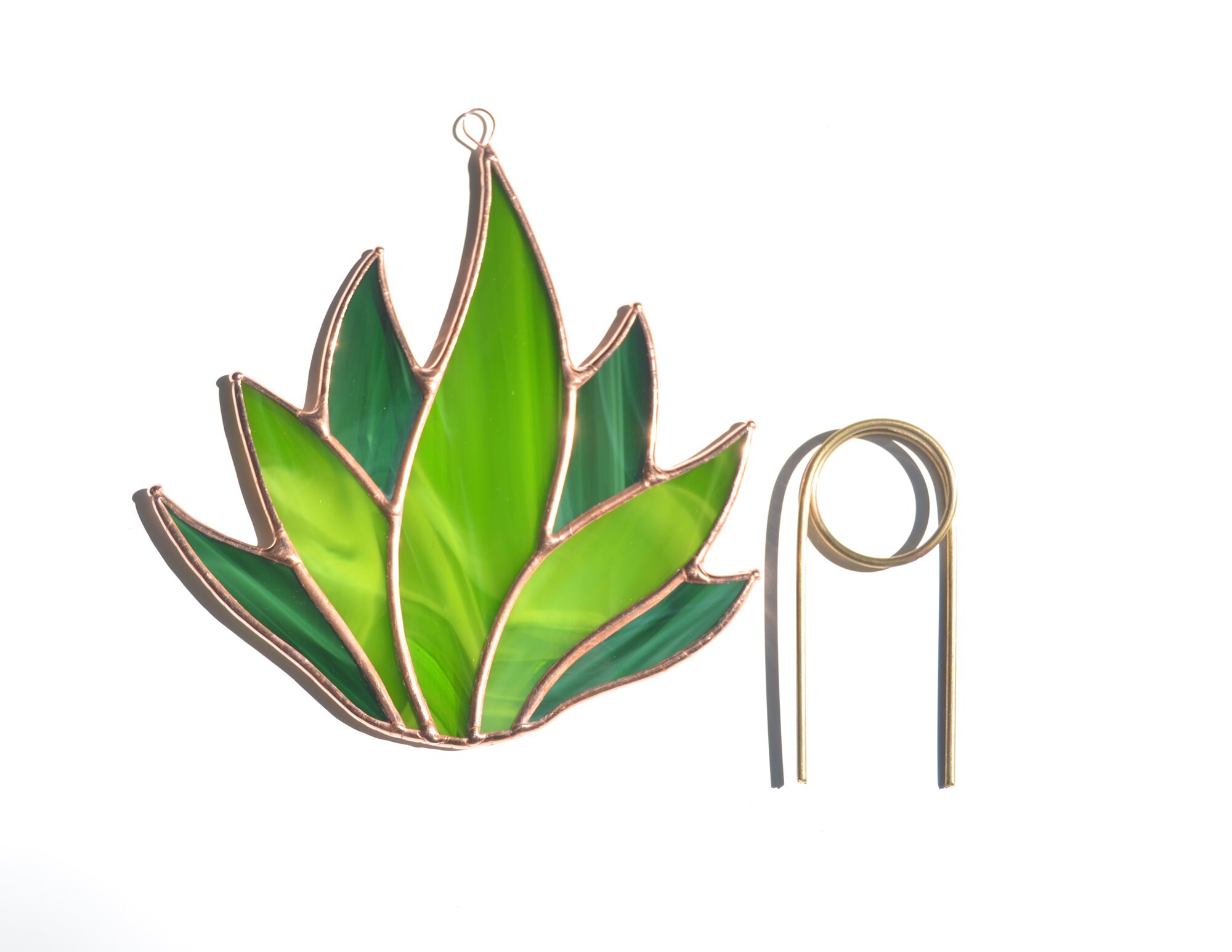 Stained Glass Agave Succulent Suncatcher Everlasting Flower Etsy