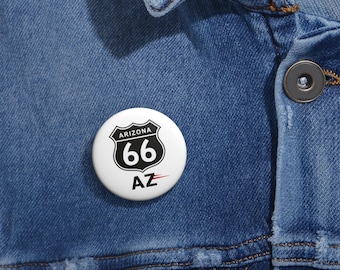 Arizona Route 66 Pin Buttons, Vintage Travel Badges, Nostalgic Gifts, Accessory for Travelers, Fun Souvenir Pins