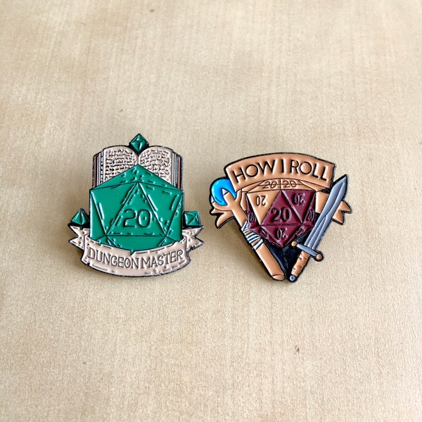 Soft Enamel D&D Pins. Kawaii, magisch, süß, witzige Pins. Für Rucksack, Baumwollstoff, Geburtstagsgeschenk für sie und ihn. Dungeons & Dragons