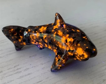 75 mm+ Obsidian/Yooperlite/opalite Shark,Quartz Crystal Shark,Hand Carving Crystal Shark,Reiki Healing,home decoration,Crystal Gifts 1PC