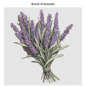 Bunch of lavender cross stitch pattern