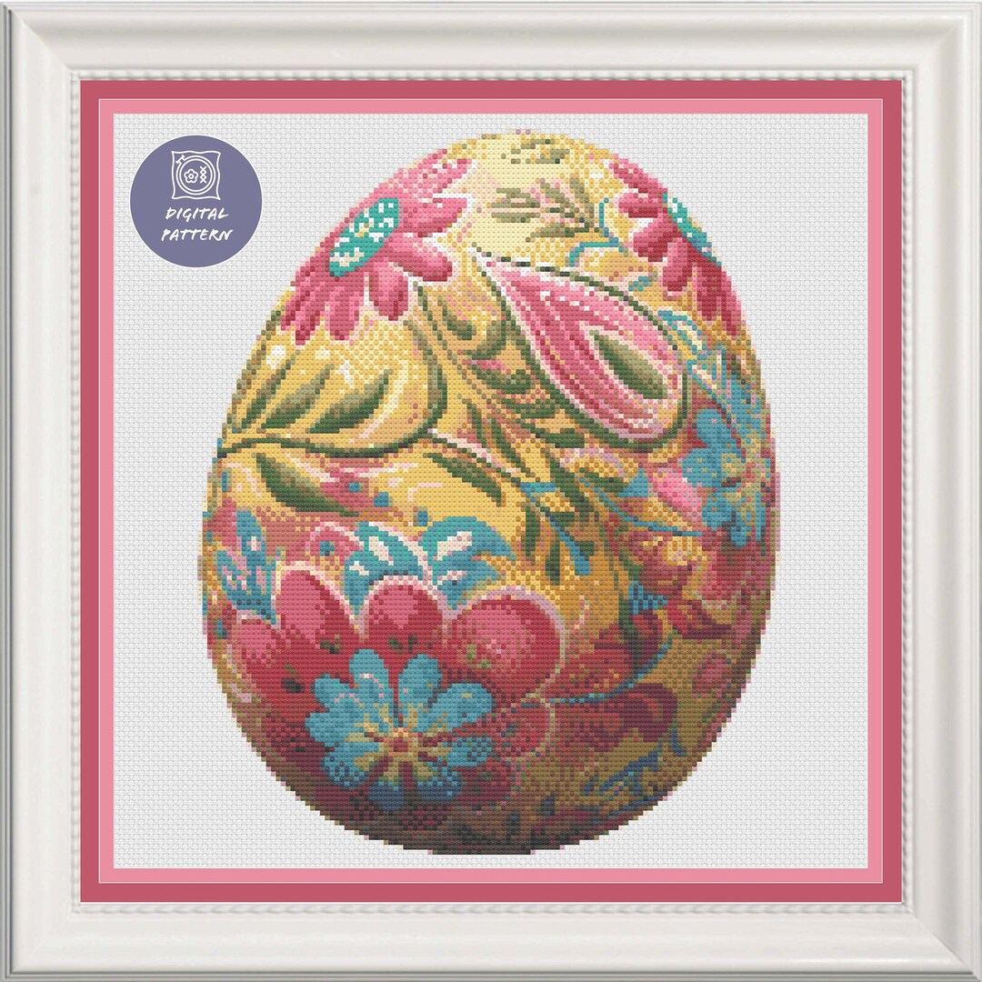 Easter Egg Counted Cross Stitch Pattern - Etsy