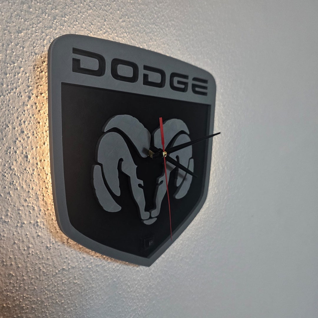 Dodge in the Spotlight. Our Backlit Logo Wall Clock for Car Etsy