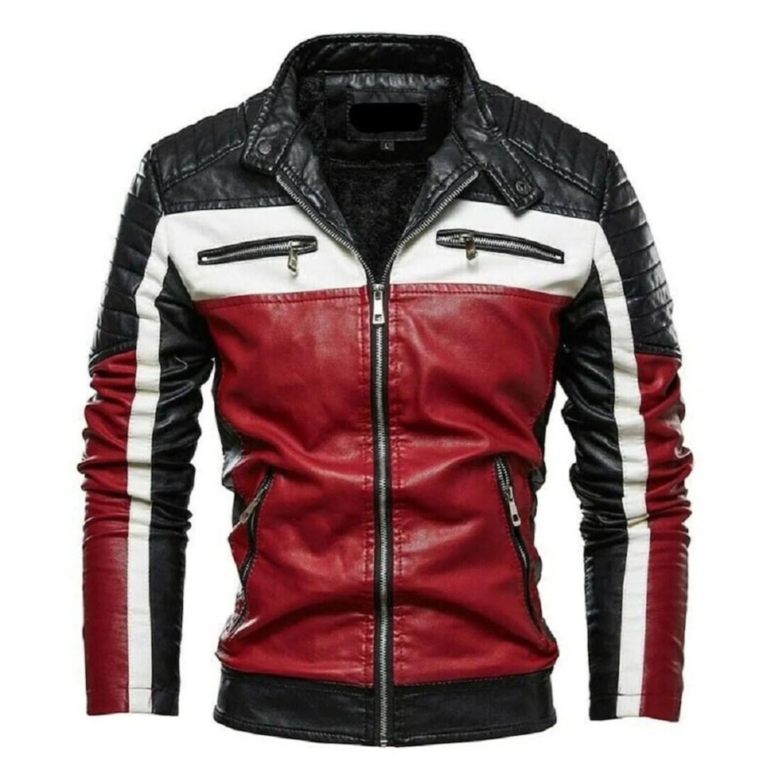 Men's Black Riding Jacket Handmade Quilted Black Vintage Moto Jacket ...