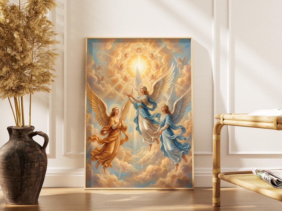Ascending Angels Printable Art, Christian Memorial Gift for Mom ...