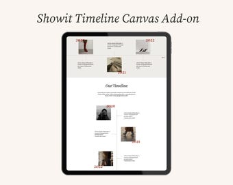 Showit Timeline Canvas Add-On Template