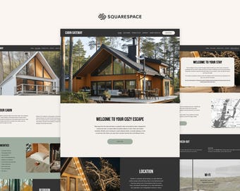 Airbnb Cabin Squarespace Template | Vacation Rental Website
