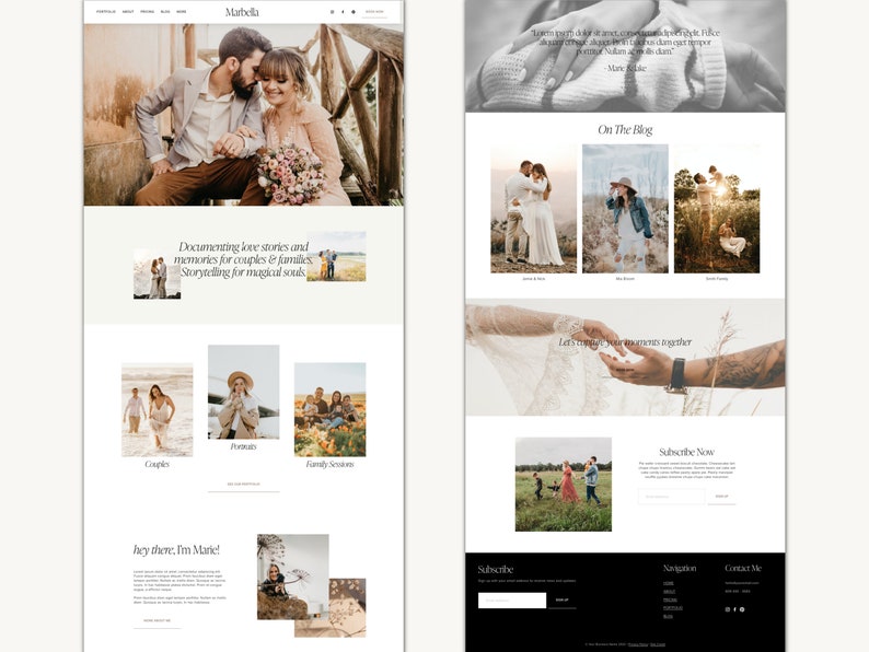 Photography Squarespace Template, Photographer Squarespace 7.1 Website ...
